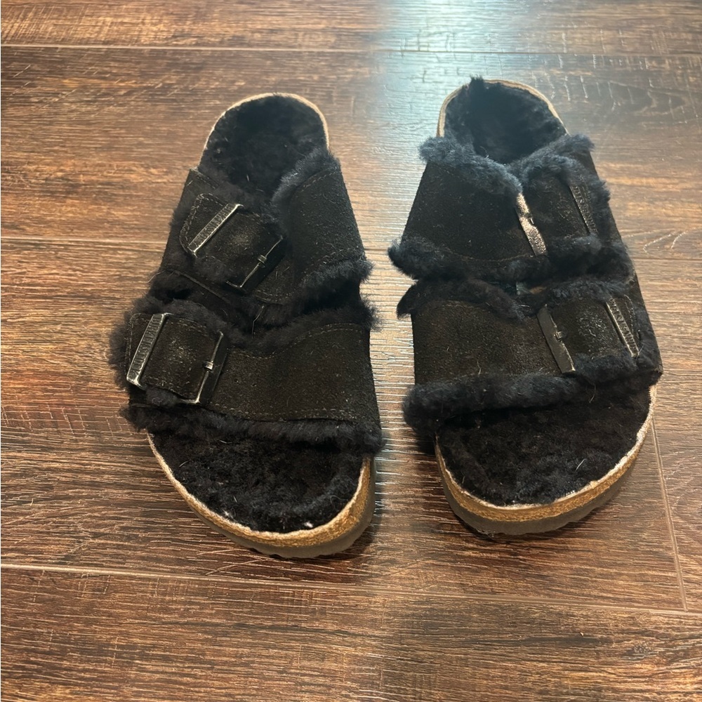 Arizona Shearling Birkenstock sandals - Picture 2 of 6